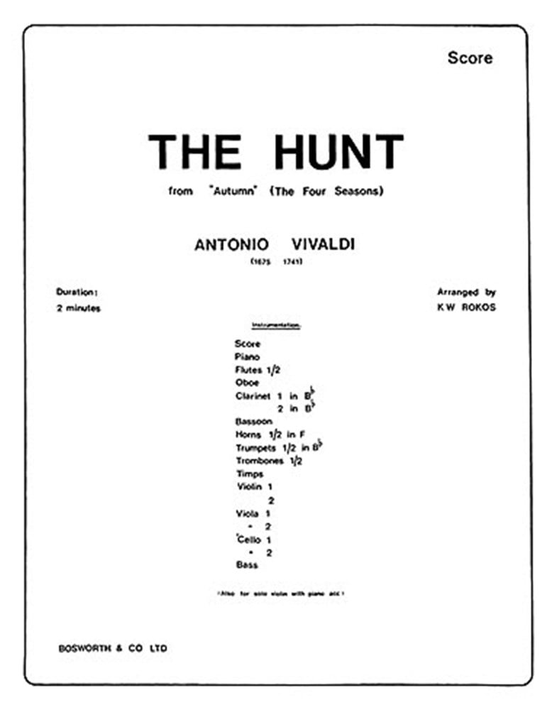 The Hunt Autumn The Four Seasons Rokos